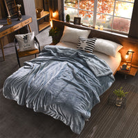 HKM-703059 Reversible Double-Sided Lamb Wool Blanket - 200x230 cm Soft Touch with French Cashmere Feel