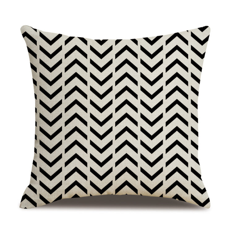 KTX-703123 Striped Polka Dot Linen Throw Pillow Cover - Modern 45x45cm Design