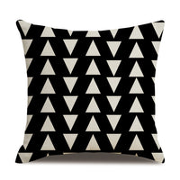 HKM-703123 Striped Polka Dot Linen Throw Pillow Cover - Modern 45x45cm Design