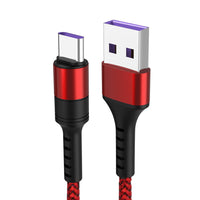 HKM-703123 Type-C Fast Charging Data Cable, 25cm Length, 5A Current, Single Head, Tinned Copper