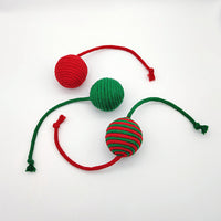 HKM-703187 Christmas Toys For Cats Cotton Rope Ball Interactive Sisal Ball Hanging Decoration