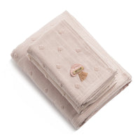 HKM-703315 Cotton Towel Gift Set - Childlike Bath Towels and Square Towels (Various Colors) 35x70 cm