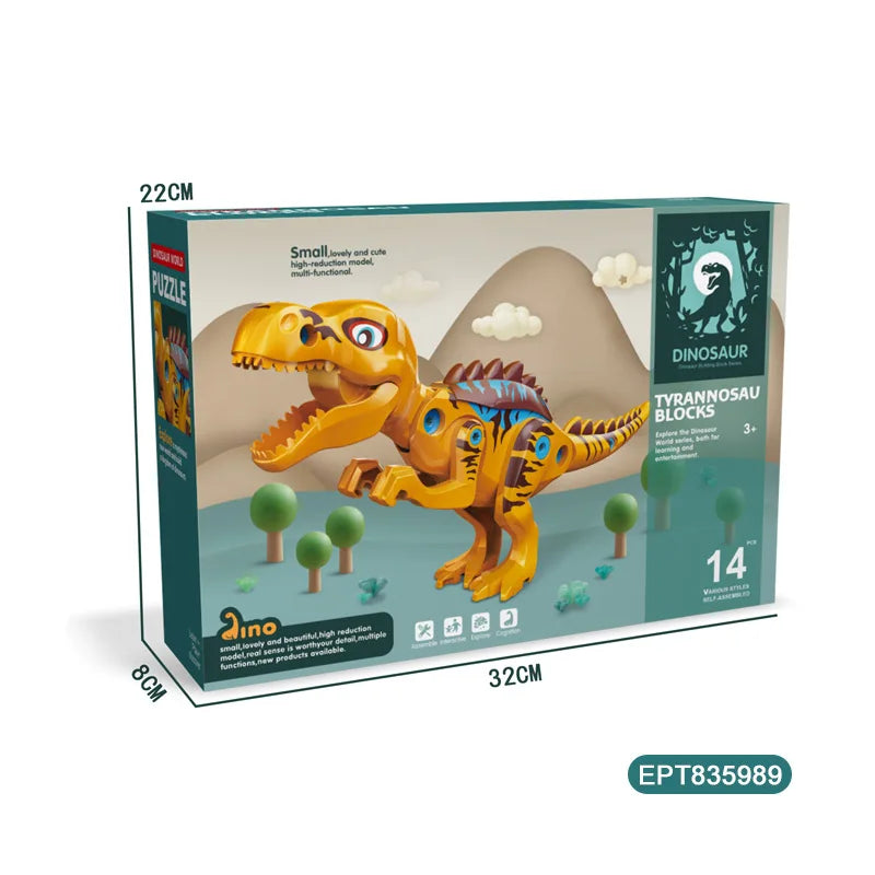 Take Apart 3D Building Blocks Dinosaur Toy for Kids Ages 5-7