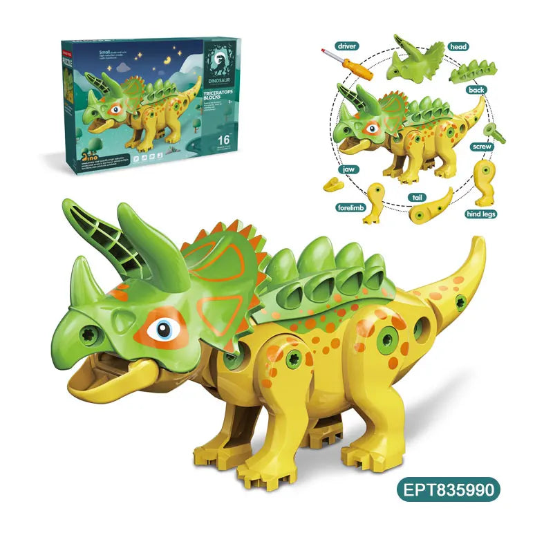 Take Apart 3D Building Blocks Dinosaur Toy for Kids Ages 5-7
