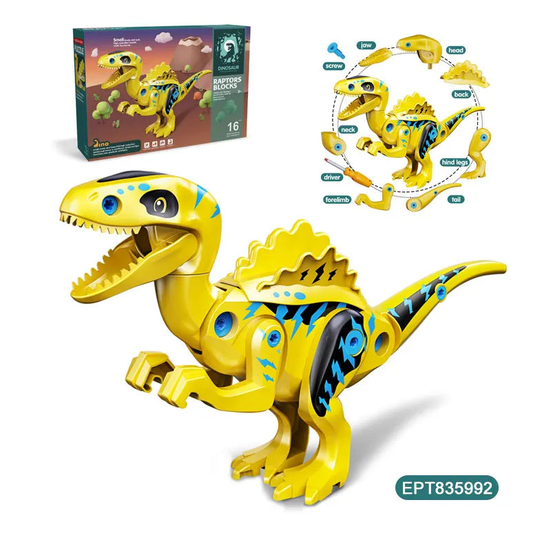 Take Apart 3D Building Blocks Dinosaur Toy for Kids Ages 5-7