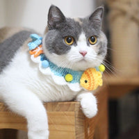 HKM-703443 Pet Hand-woven Collar Cat Wool Decoration