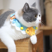 HKM-703443 Pet Hand-woven Collar Cat Wool Decoration