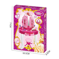 HKM-703571 Beauty Play Set for Girls with Dresser and Makeup Mirror - Pretend Play Toy