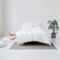HKM-703891 Linen Four-Piece Minimalist Bed Set in Various Soft Colors