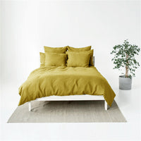 HKM-703891 Linen Four-Piece Minimalist Bed Set in Various Soft Colors
