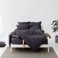 HKM-703891 Linen Four-Piece Minimalist Bed Set in Various Soft Colors