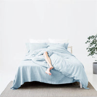 HKM-703891 Linen Four-Piece Minimalist Bed Set in Various Soft Colors