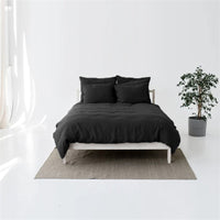 HKM-703891 Linen Four-Piece Minimalist Bed Set in Various Soft Colors