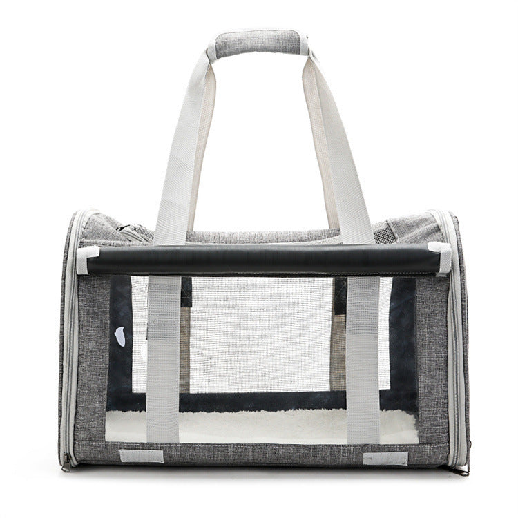 HKM-703891 Transparent Breathable Foldable Outdoor Pet Carrier Bag for Cats and Small Dogs