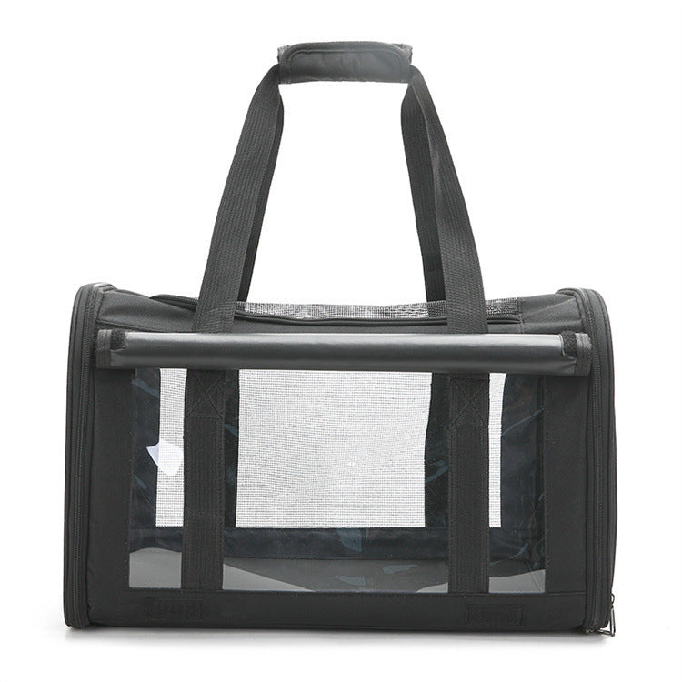 HKM-703891 Transparent Breathable Foldable Outdoor Pet Carrier Bag for Cats and Small Dogs