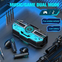 HKM-704083 Wireless Bluetooth 5.49 Gaming Earbuds with Dual Sound Modes and LED Charging Case
