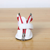 HKM-704211 Dog Sports Net Shoes - Anti-Slip Mesh Footwear in Pink, Red, and Sky Blue, Multiple Sizes Available