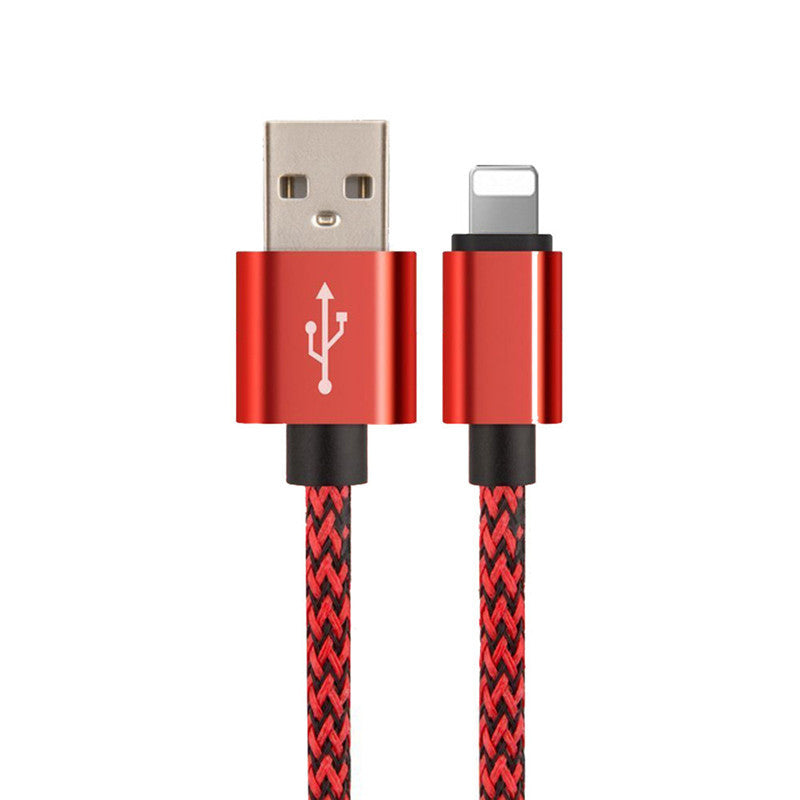 HKM-704275 Hemp Rope Braided Fast Charging Cable for Apple Devices - 1m Length, 8PIN Interface