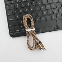 HKM-704275 Hemp Rope Braided Fast Charging Cable for Apple Devices - 1m Length, 8PIN Interface
