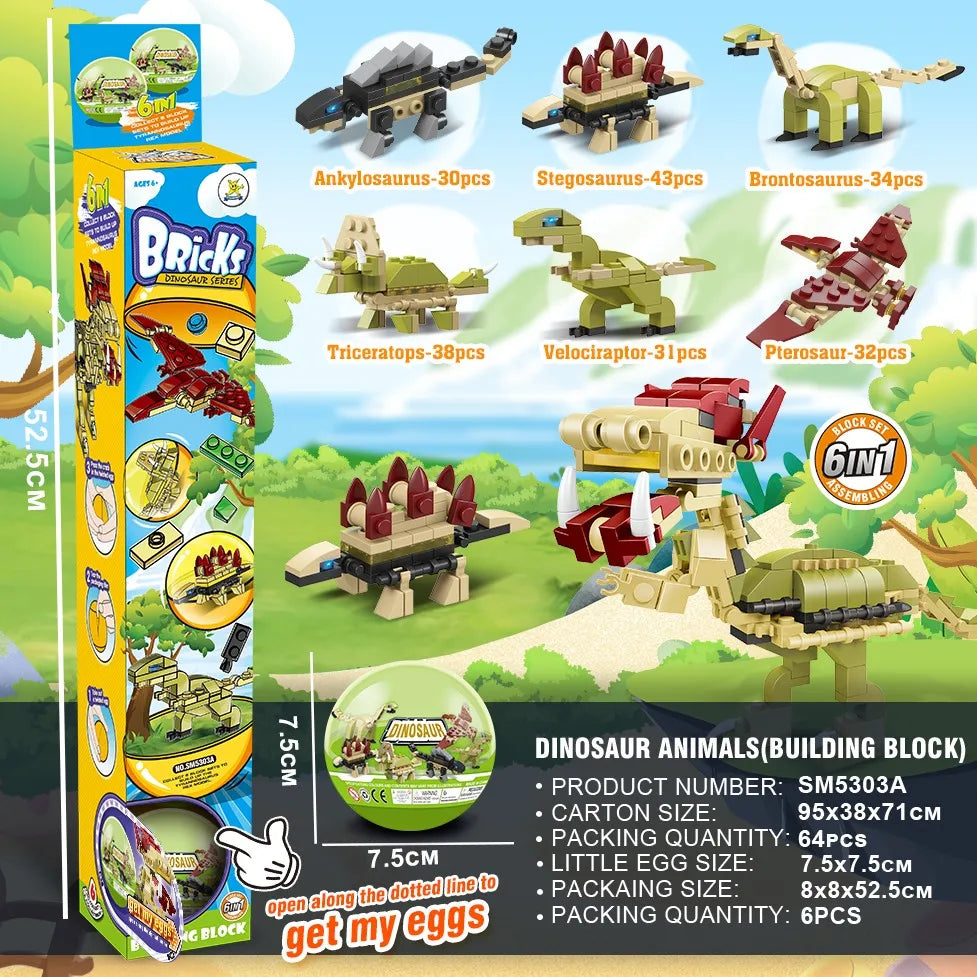 HKM-704467 Building Blocks Deformation Toy Set - Police Car & Fire Truck with Surprise Egg Capsule, 30-Piece Educational and DIY Model Toys