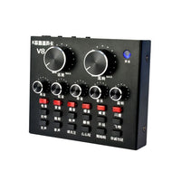 HKM-704595 Universal V8 Mobile Sound Card with 12 Sound Effects and Multiple Connection Modes for Live Streaming