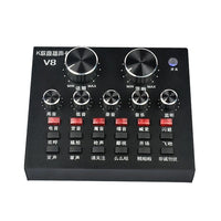 HKM-704595 Universal V8 Mobile Sound Card with 12 Sound Effects and Multiple Connection Modes for Live Streaming