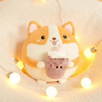 HKM-704723 Cute Cartoon Bubble Tea Plush Toy - Soft Stuffed Boba Tea Cup Cushion for Kids Ages 2-14