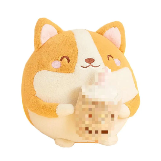 KTX-704723 Cute Cartoon Bubble Tea Plush Toy - Soft Stuffed Boba Tea Cup Cushion for Kids Ages 2-14