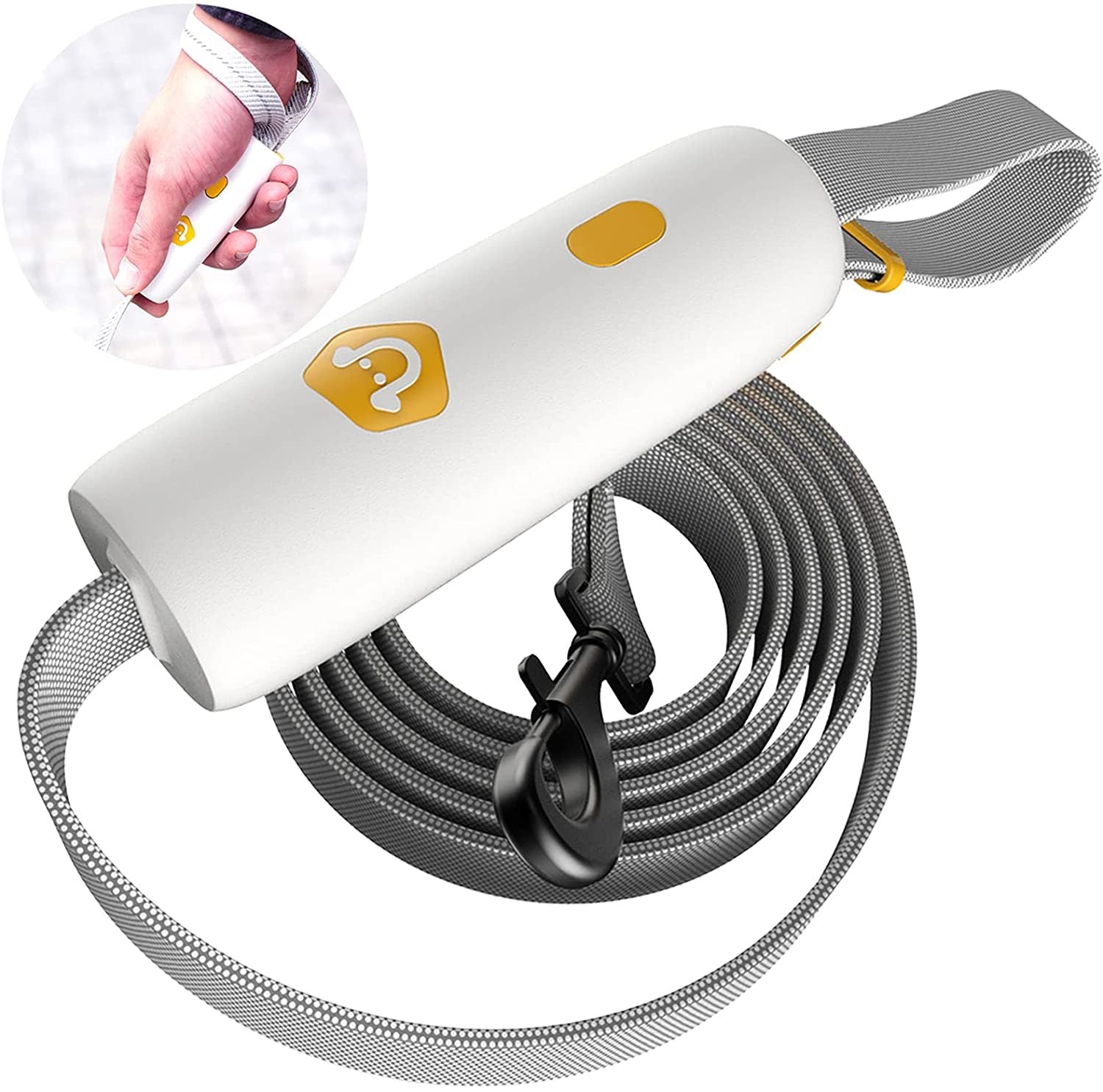 HKM-704723 Hands-Free Elastic Dog Leash for Small to Medium Dogs - Adjustable Nylon and Polyester Design