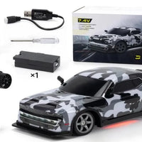 HKM-704851 1:16 Electric 4WD Drift Car RC Toy with Replaceable Tires and Modular Battery for Indoor-Outdoor Racing