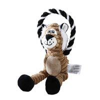 HKM-704915 Plush Interactive Sound Toys for Dogs and Cats - Monkey, Lion, Elephant Designs