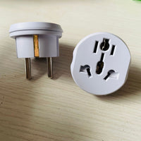 HKM-705235 High Current German Standard Conversion Plug for Korean, French, and European Sockets - 16A 250V Pure Copper Adapter