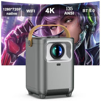 HKM-705235 Portable All-in-One HD Projector with 720p Resolution and 120 Lumens Brightness in Gray