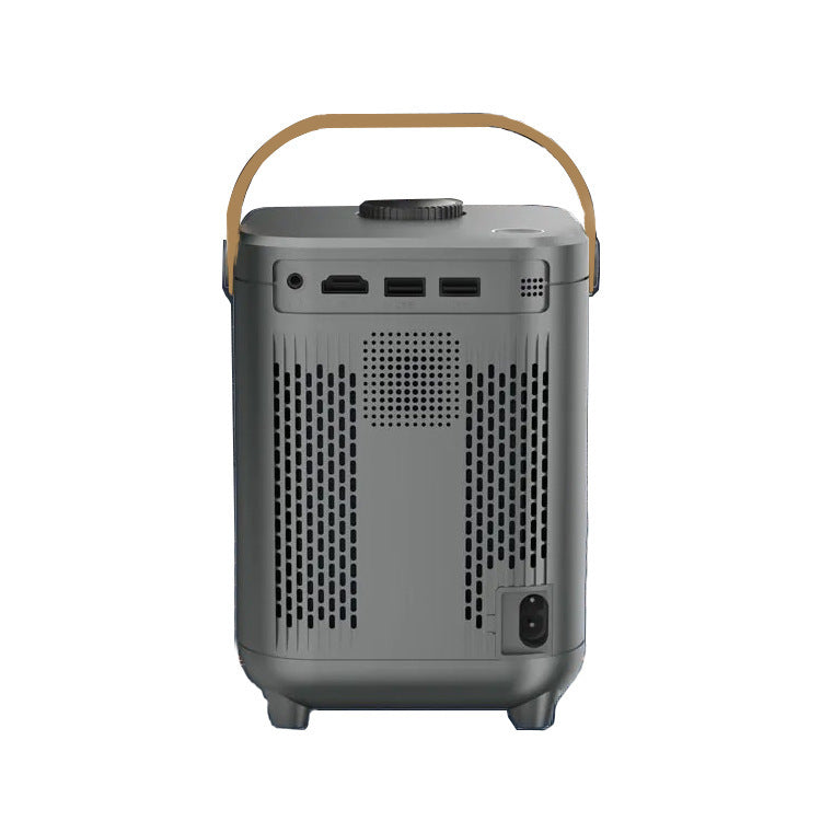 HKM-705235 Portable All-in-One HD Projector with 720p Resolution and 120 Lumens Brightness in Gray