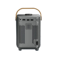 HKM-705235 Portable All-in-One HD Projector with 720p Resolution and 120 Lumens Brightness in Gray