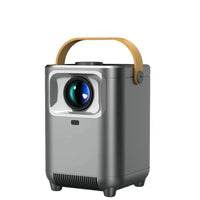 HKM-705235 Portable All-in-One HD Projector with 720p Resolution and 120 Lumens Brightness in Gray