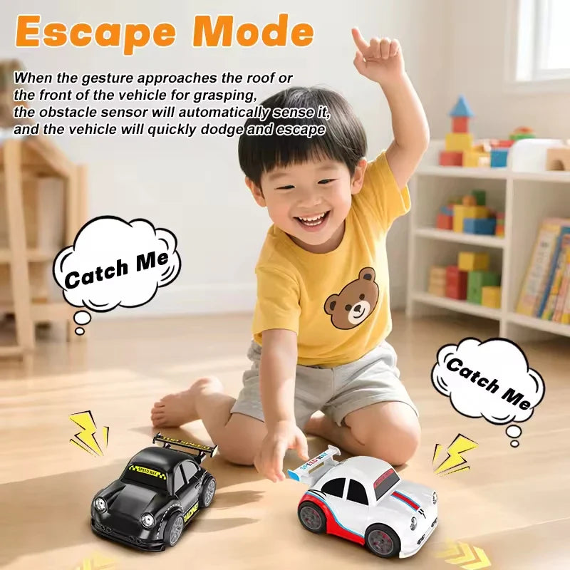 HKM-705299 Smart Drift Race Car with Obstacle Avoidance, Multi-Function Remote Control, Music & Lights - 12cm x 8cm x 5.2cm
