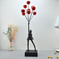 HKM-705491 Charming Character Sculpture in Natural Resin for Modern Decor