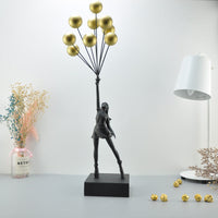 HKM-705491 Charming Character Sculpture in Natural Resin for Modern Decor