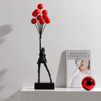 HKM-705491 Charming Character Sculpture in Natural Resin for Modern Decor
