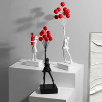 HKM-705491 Charming Character Sculpture in Natural Resin for Modern Decor