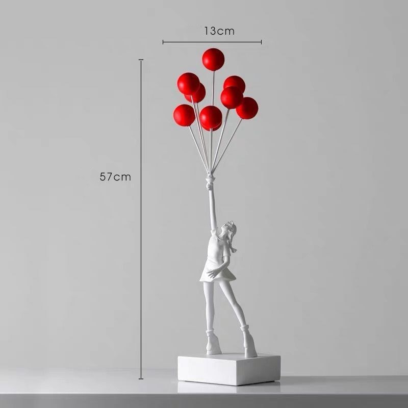 HKM-705491 Charming Character Sculpture in Natural Resin for Modern Decor