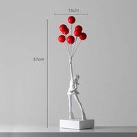 HKM-705491 Charming Character Sculpture in Natural Resin for Modern Decor