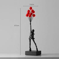 HKM-705491 Charming Character Sculpture in Natural Resin for Modern Decor