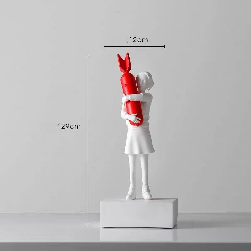 HKM-705491 Charming Character Sculpture in Natural Resin for Modern Decor