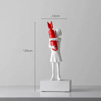 HKM-705491 Charming Character Sculpture in Natural Resin for Modern Decor