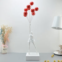 HKM-705491 Charming Character Sculpture in Natural Resin for Modern Decor
