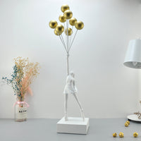 HKM-705491 Charming Character Sculpture in Natural Resin for Modern Decor