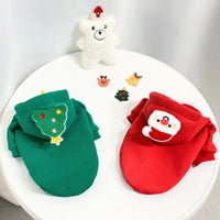 HKM-705491 Santa Claus Pullover Hoodie for Pets – Cozy Holiday Cat and Dog Clothing