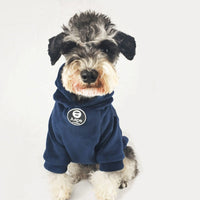 HKM-705619 Super Soft Coral Fleece Sweater for Dogs - Warm Casual Jumper for Corgis and Schnauzers, Available in Navy Blue and Gray